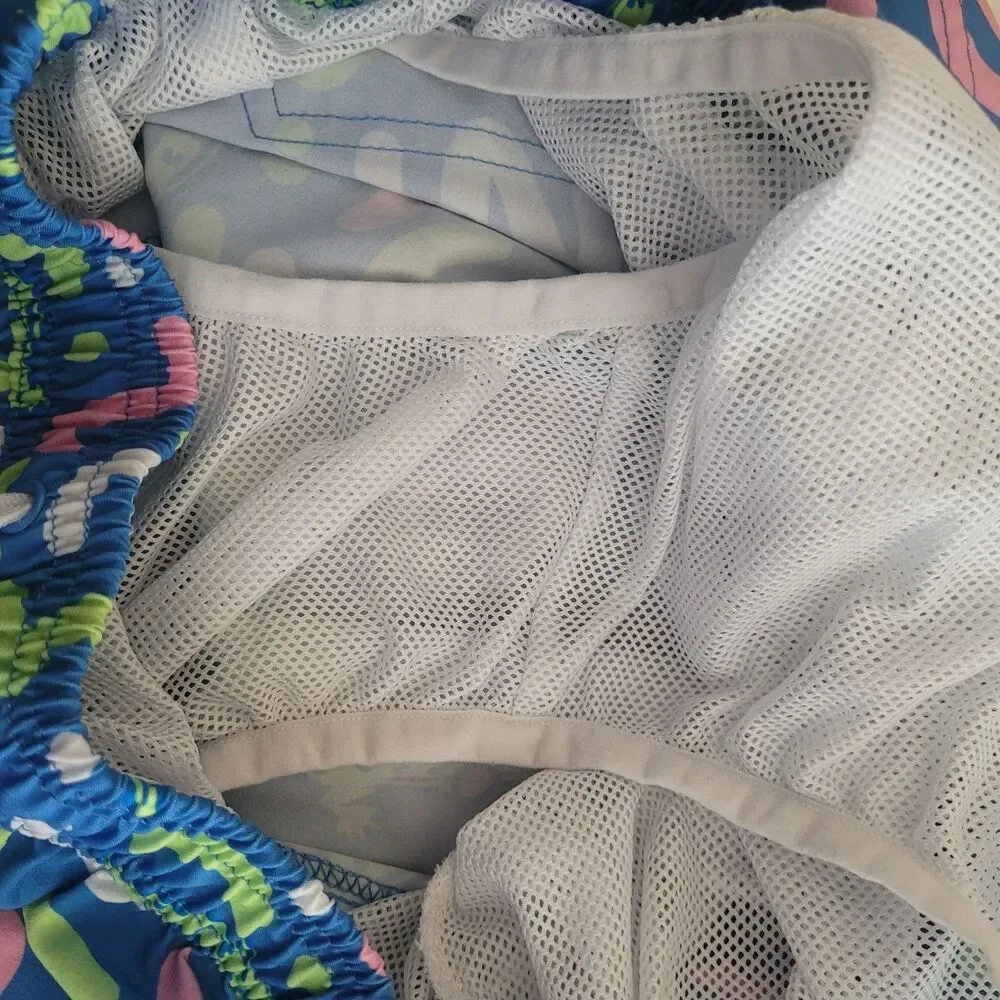 Tipsy‎ Elves Gator Rager Stretch Lined Swim Trunks Men's Size Large Beach Shorts